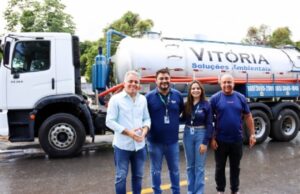 Águas Cuiabá se une à Prefeitura de Cuiabá e cede caminhão hidrojato para força-tarefa contra enchentes :: Notícias de MT