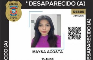 20:31 –
Adolescente de 15 anos desaparece após sair para fazer caminhada em Cuiabá