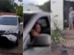 Mulher usa carro para destruir loja do ex e casa da ex-sogra em MT