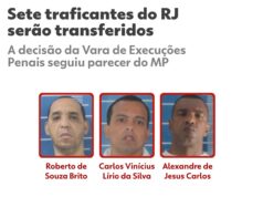 Sete chefes do tráfico são transferidos em comboio para presídios federais